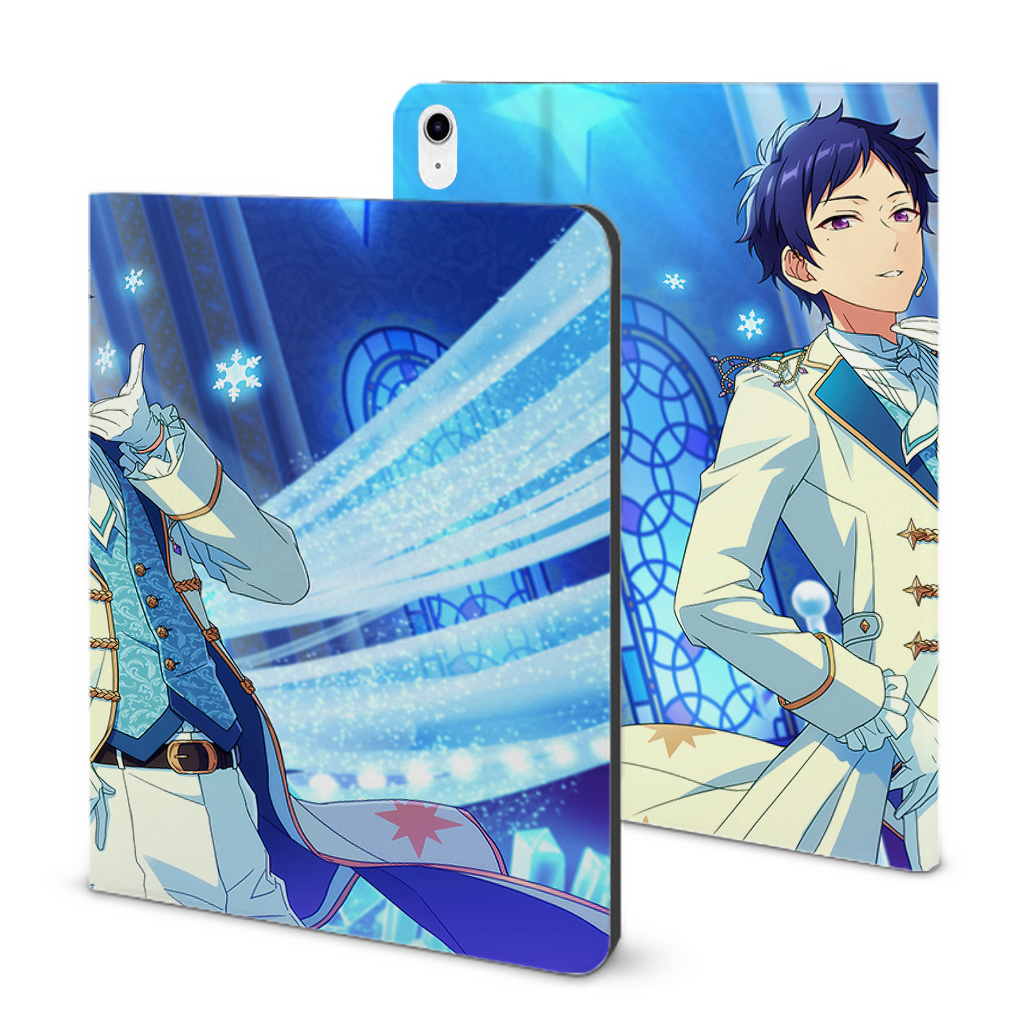 （画像用） あんさんぶるスターズ! Ensemble Stars IPad ケース ブック型 PUレザー TPU 耐衝撃 軽量 薄型 ペン収納なし 全面保護 IPad 各モデル対応